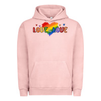 Pigment Salmon love is love lgbtq Urban Hoodie - MaliasSmallBusiness
