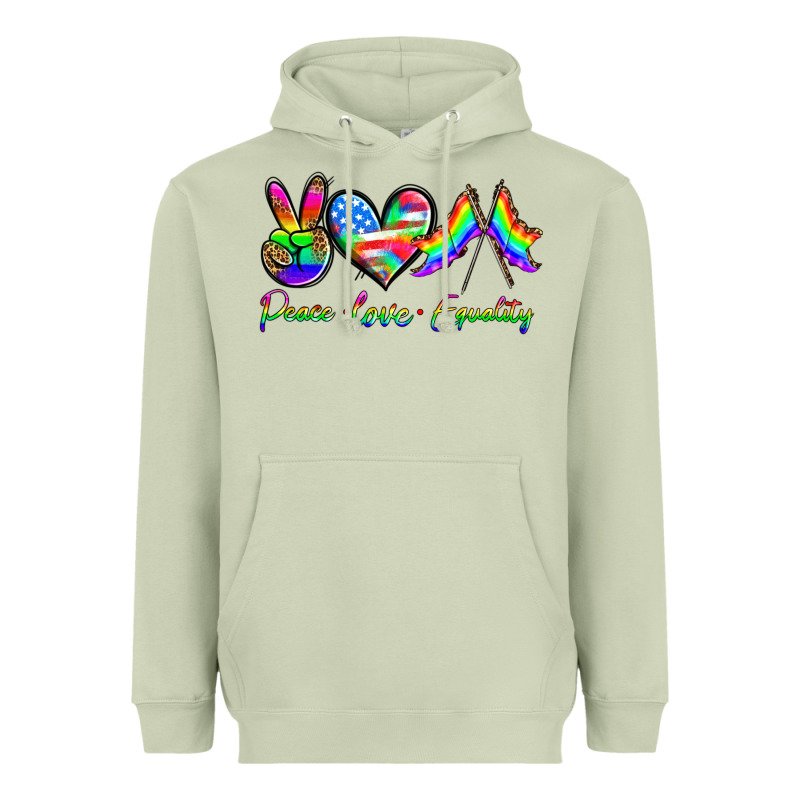 Peace Love Equality Heavyweight Hoodie by HRA Design Shop | Teevron
