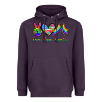 Plum peace love equality Heavyweight Hoodie - HRA Design Shop
