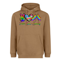 Toasted Coconut peace love equality Heavyweight Hoodie - HRA Design Shop