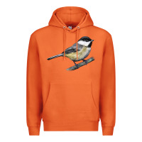 Carrot Black Capped Chickadee Premium Hoodie - LillyAllenDesigns