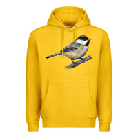 Lemon Black Capped Chickadee Premium Hoodie - LillyAllenDesigns