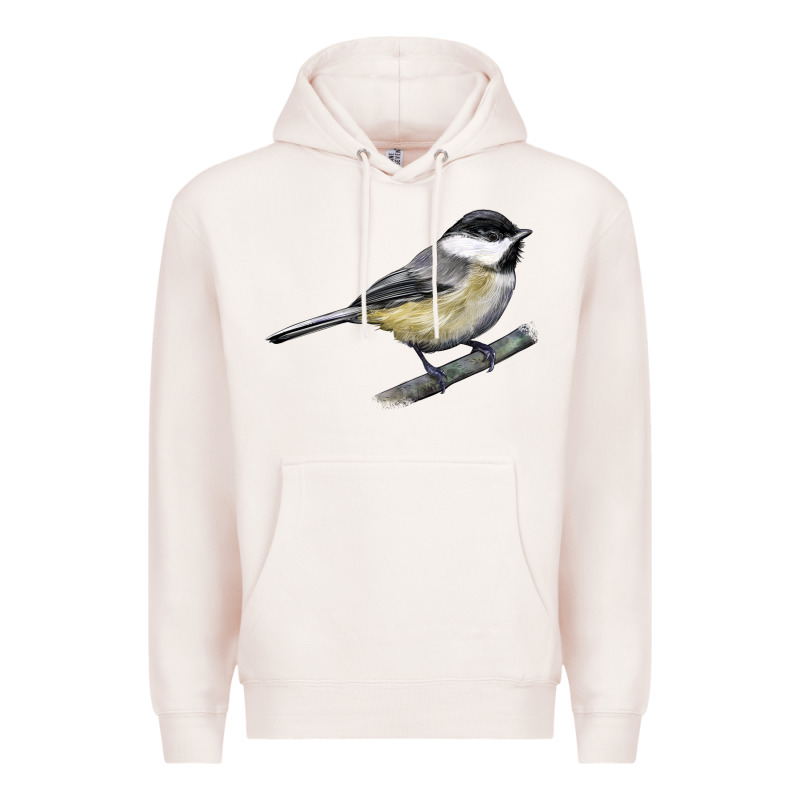 Black Capped Chickadee Premium Hoodie by LillyAllenDesigns | Teevron