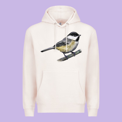 Black Capped Chickadee Premium Hoodie Designed By Lillyallendesigns