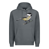 Rock Black Capped Chickadee Premium Hoodie - LillyAllenDesigns