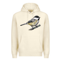 Sandshell Black Capped Chickadee Premium Hoodie - LillyAllenDesigns