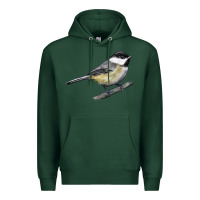 Sports Green Black Capped Chickadee Premium Hoodie - LillyAllenDesigns