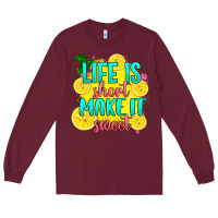 Burgundy life is  make it sweet Long Sleeve Tee - RanaPortraitStore