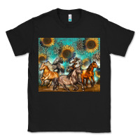 Black western horses Classic Tee - Zillion Design Studio