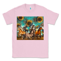 Bubblegum Pink western horses Classic Tee - Zillion Design Studio