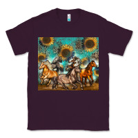 Plum western horses Classic Tee - Zillion Design Studio