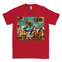 Red western horses Classic Tee - Zillion Design Studio