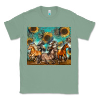 Sage western horses Classic Tee - Zillion Design Studio