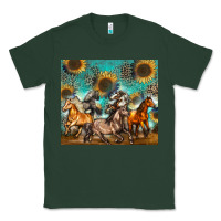 Sports Green western horses Classic Tee - Zillion Design Studio