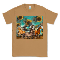 Toasted Coconut western horses Classic Tee - Zillion Design Studio