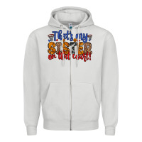 Dove Grey that s my sister on that court Zipper Hoodie - Zillion Design Studio