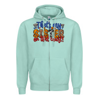 Seafoam that s my sister on that court Zipper Hoodie - Zillion Design Studio