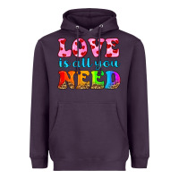 Plum love is all you need Heavyweight Hoodie - HRA Design Shop