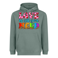 Sage love is all you need Heavyweight Hoodie - HRA Design Shop