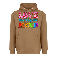 Toasted Coconut love is all you need Heavyweight Hoodie - HRA Design Shop