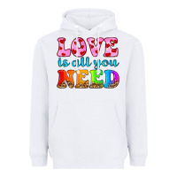 White love is all you need Heavyweight Hoodie - HRA Design Shop