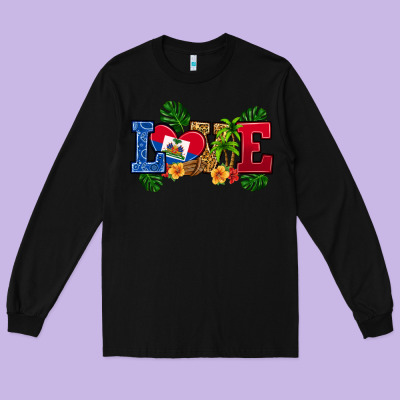 Long Sleeve Tee love haitian republic