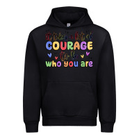 Black it takes a lot of courage to be who you are Urban Hoodie - MaliasSmallBusiness