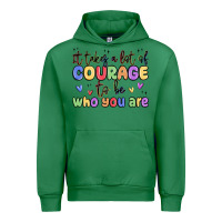 Emerald it takes a lot of courage to be who you are Urban Hoodie - MaliasSmallBusiness