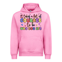 Fuchsia Pink it takes a lot of courage to be who you are Urban Hoodie - MaliasSmallBusiness
