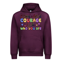 Mauve Wine it takes a lot of courage to be who you are Urban Hoodie - MaliasSmallBusiness