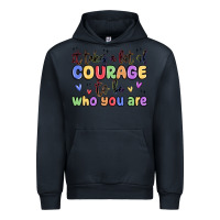 Navy it takes a lot of courage to be who you are Urban Hoodie - MaliasSmallBusiness