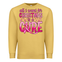 Antique Gold all i want for christmas is a cure Premium Sweatshirt - JahusDesignShop