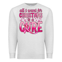 Oatmeal Heather all i want for christmas is a cure Premium Sweatshirt - JahusDesignShop