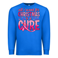 True Royal all i want for christmas is a cure Premium Sweatshirt - JahusDesignShop