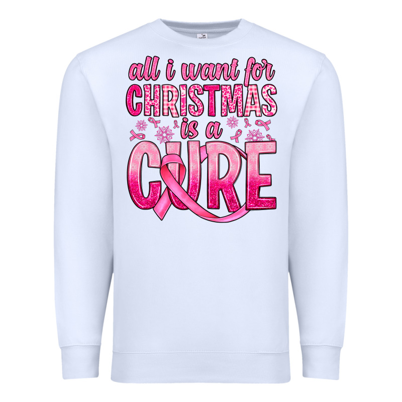 All I Want For Christmas Is A Cure Premium Sweatshirt by JahusDesignShop | Teevron