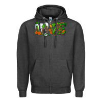 Charcoal Heather dental love st patricks day Zipper Hoodie - RanaPortraitStore