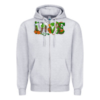 Heather Grey dental love st patricks day Zipper Hoodie - RanaPortraitStore