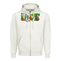 Oatmeal Heather dental love st patricks day Zipper Hoodie - RanaPortraitStore