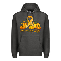 Charcoal Heather childhood cancer awareness month harvesting hope Premium Hoodie - Jasminsmagicworld
