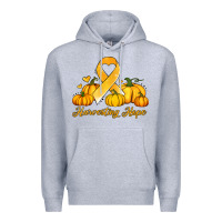 Heather Grey childhood cancer awareness month harvesting hope Premium Hoodie - Jasminsmagicworld