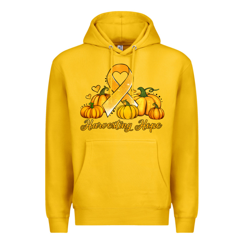Childhood Cancer Awareness Month Harvesting Hope Premium Hoodie by Jasminsmagicworld | Teevron