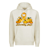 Oatmeal Heather childhood cancer awareness month harvesting hope Premium Hoodie - Jasminsmagicworld