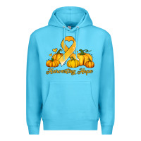 Ocean Blue childhood cancer awareness month harvesting hope Premium Hoodie - Jasminsmagicworld