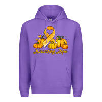 Purple childhood cancer awareness month harvesting hope Premium Hoodie - Jasminsmagicworld