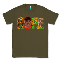 Army Green hope afro Classic Tee - texasbilliewilder