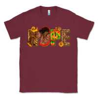Burgundy hope afro Classic Tee - texasbilliewilder