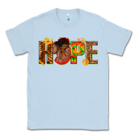 Dusty Blue hope afro Classic Tee - texasbilliewilder