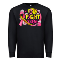 Black breast cancer go fight cure softball Premium Sweatshirt - JahusDesignShop