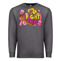 Charcoal Heather breast cancer go fight cure softball Premium Sweatshirt - JahusDesignShop