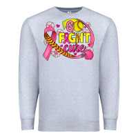 Heather Grey breast cancer go fight cure softball Premium Sweatshirt - JahusDesignShop